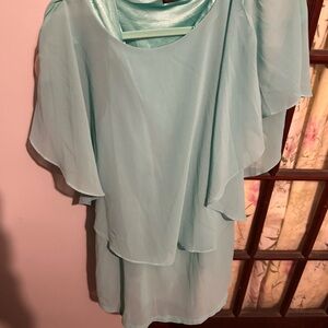 Elegant sheer mint Green Women's Top XXL
